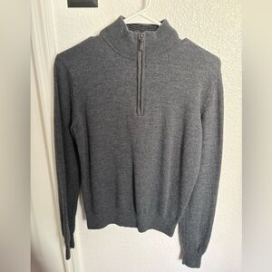 UNTUCKit Men's Charcoal Zip-Up Sweater